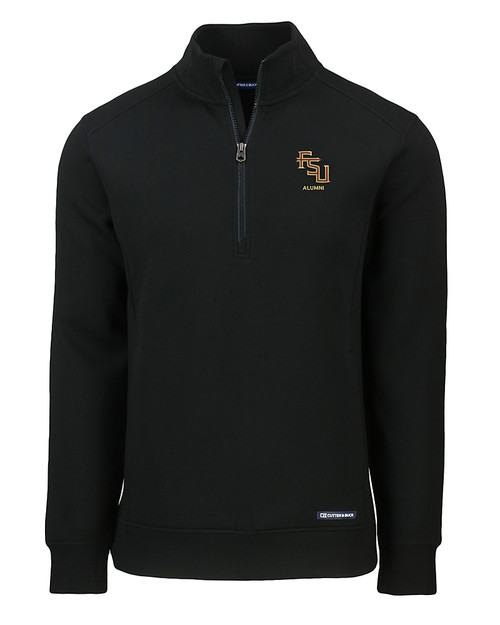 Florida State Seminoles Alumni Cutter & Buck Roam Eco Recycled Quarter Zip Mens Pullover BL_MANN_HG 