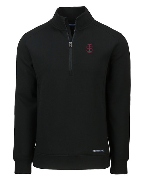 Southern Illinois Salukis College Vault Cutter & Buck Roam Eco Recycled Quarter Zip Mens Pullover BL_MANN_HG 