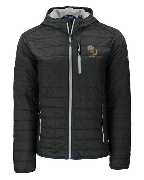 Florida State Seminoles Alumni Cutter & Buck Rainier Primaloft Eco Mens Full Zip Hooded Jacket BL_MANN_HG 