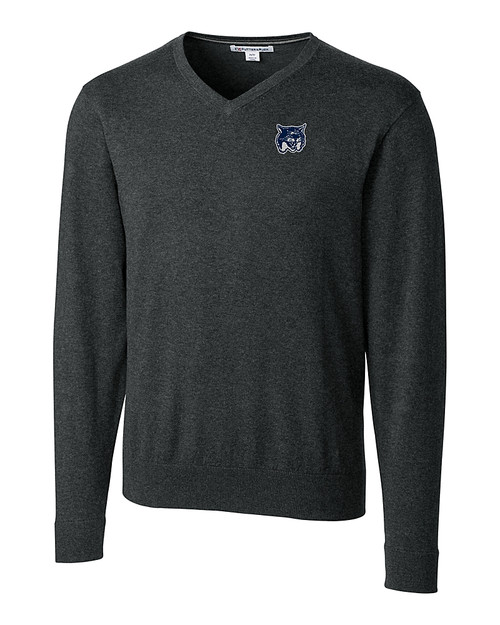 New Hampshire Wildcats College Vault Cutter & Buck Lakemont Tri-Blend Mens Big and Tall V-Neck Pullover Sweater CCH_MANN_HG 