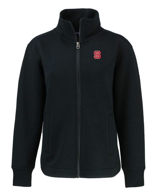 NC State Wolfpack Cutter & Buck Roam Eco Full Zip Recycled Womens Jacket BL_MANN_HG 1