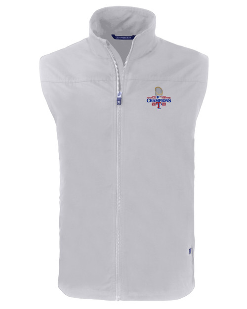 Texas Rangers 2023 World Series Champions Cutter & Buck Charter Eco Recycled Mens Full-Zip Vest POL_MANN_HG 1