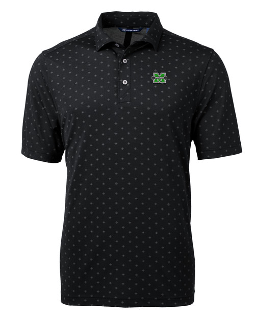 Marshall Bison Cutter & Buck Virtue Eco Pique Tile Print Recycled Mens Polo BL_MANN_HG 1