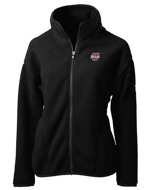 Umass Minutemen Cutter & Buck Cascade Eco Fleece Womens Full Zip Jacket BL_MANN_HG 