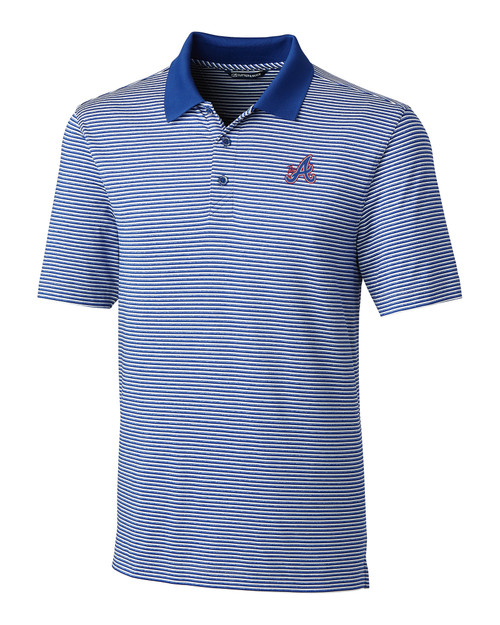 Atlanta Braves City Connect Cutter & Buck Forge Tonal Stripe Stretch Mens Polo TBL_MANN_HG 1