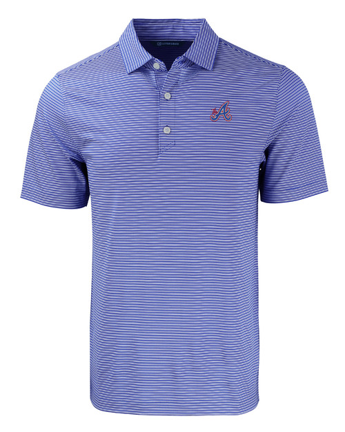 Atlanta Braves City Connect Cutter & Buck Forge Eco Double Stripe Stretch Recycled Mens Big &Tall Polo TBWH_MANN_HG 1