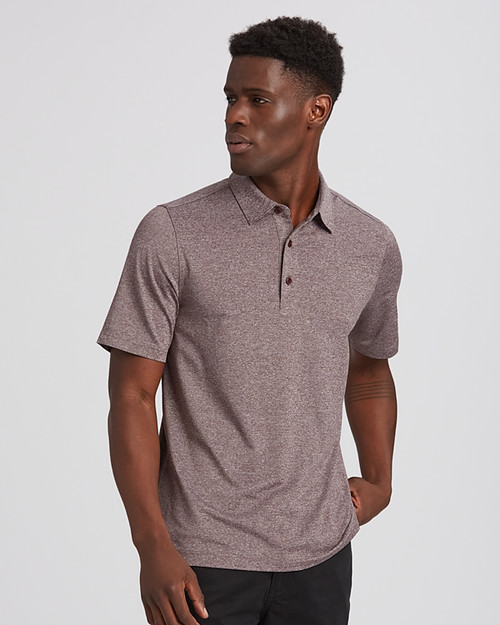 Cutter & Buck Forge Heathered Stretch Mens Polo - Cutter & Buck