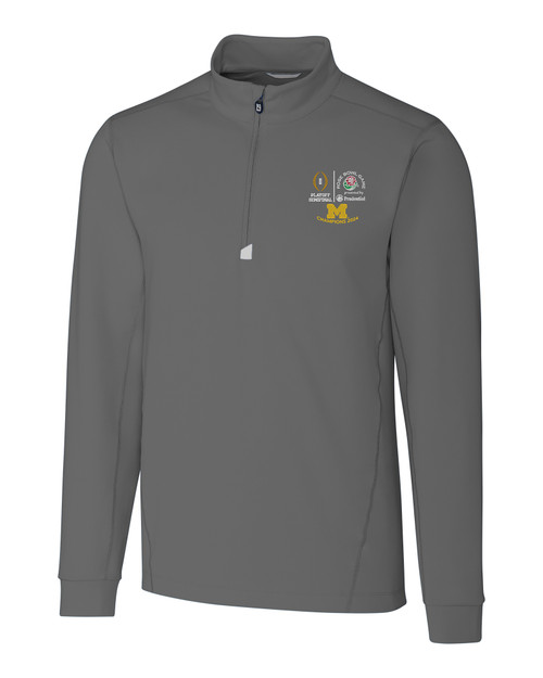 2024 Rose Bowl Champions Cutter & Buck Traverse Stretch Quarter Zip Mens Big and Tall Pullover EG_MANN_HG 1