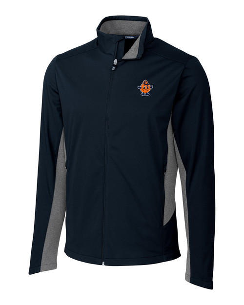 Syracuse Orange College Vault Cutter & Buck Navigate Softshell Mens Full Zip Jacket LYN_MANN_HG 1
