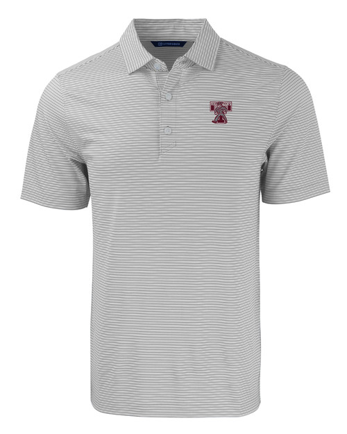 Texas A and M Aggies College Vault Cutter & Buck Forge Eco Double Stripe Stretch Recycled Mens Big &Tall Polo POLWH_MANN_HG 1
