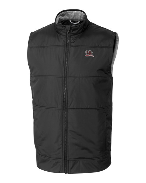 South Carolina Gamecocks College Vault Cutter & Buck Stealth Hybrid Quilted Mens Windbreaker Vest BL_MANN_HG 1