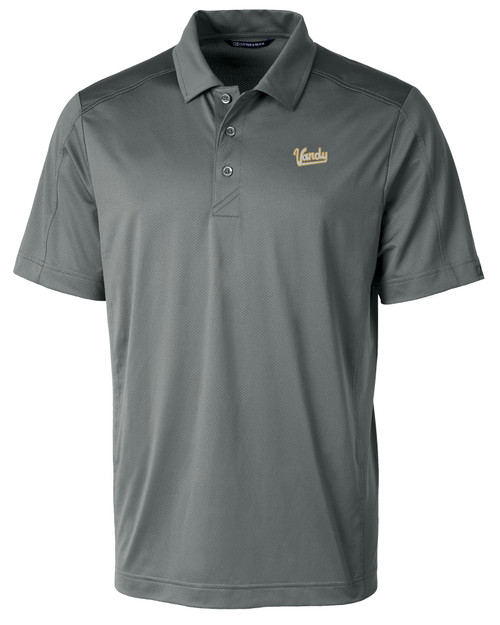 Vanderbilt Commodores College Vault Cutter & Buck Prospect Textured Stretch Mens Short Sleeve Polo EG_MANN_HG 1