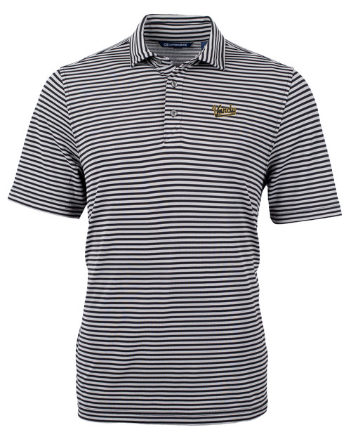 Vanderbilt Commodores College Vault Cutter & Buck Virtue Eco Pique Stripe Recycled Mens Polo BL_MANN_HG 1