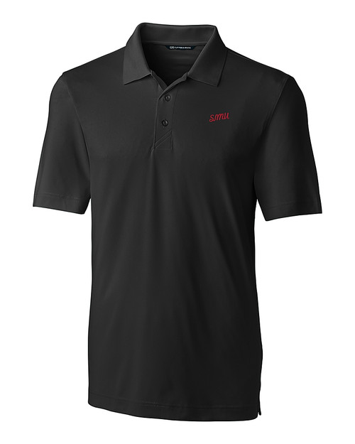 SMU Mustangs College Vault Cutter & Buck Forge Stretch Mens Big and Tall Polo BL_MANN_HG 