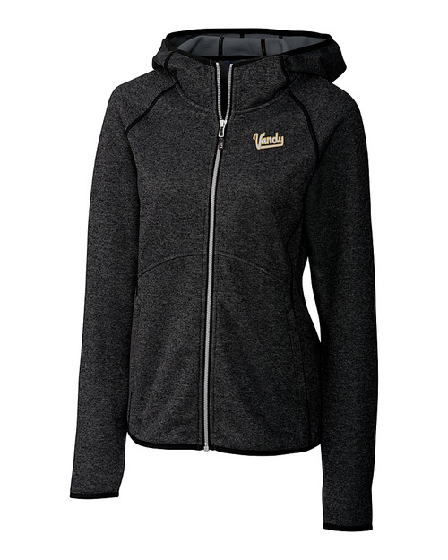 Vanderbilt Commodores College Vault Cutter & Buck Mainsail Full Zip Hooded Womens Jacket CCH_MANN_HG 
