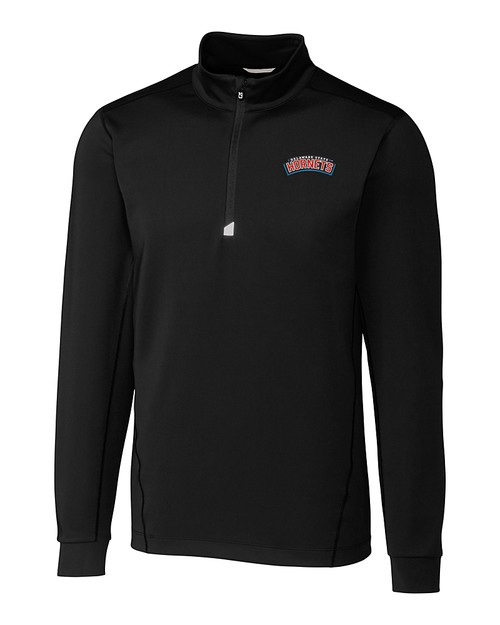 Delaware State Hornets Cutter & Buck Traverse Stretch Eco Quarter Zip Mens Big and Tall Pullover BL_MANN_HG 
