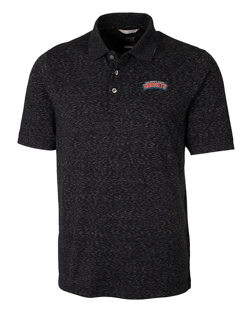 Delaware State Hornets Cutter & Buck Advantage Tri-Blend Space Dye Mens Polo DKB_MANN_HG 