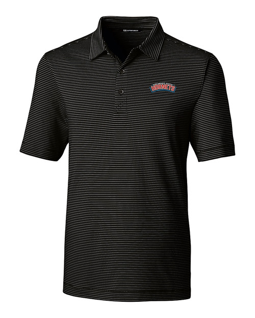 Delaware State Hornets Cutter & Buck Forge Pencil Stripe Stretch Mens Polo BL_MANN_HG 