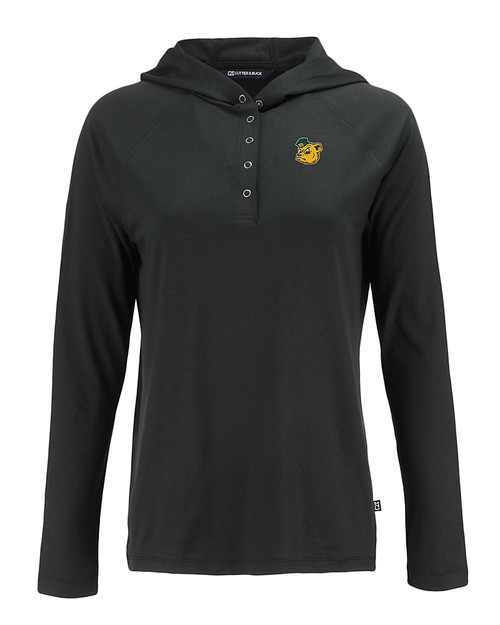 Baylor Sailor Bear College Vault Cutter & Buck Coastline Epic Comfort Recycled Womens Hooded Shirt BL_MANN_HG 