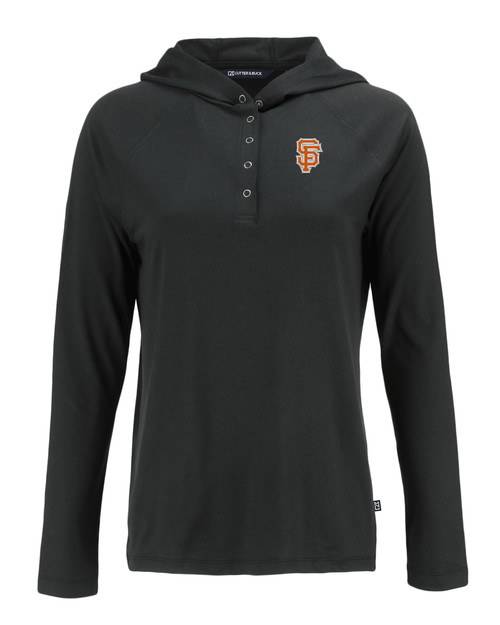 San Francisco Giants City Connect Cutter & Buck Coastline Epic Comfort Eco Recycled Womens Hooded Shirt BL_MANN_HG 1