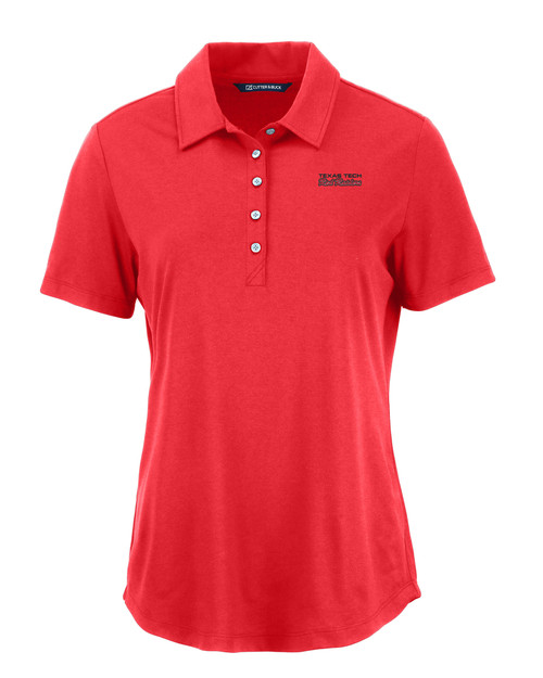 Texas Tech Red Raiders College Vault Cutter & Buck Coastline Epic Comfort Eco Recycled Womens Polo RD_MANN_HG 1