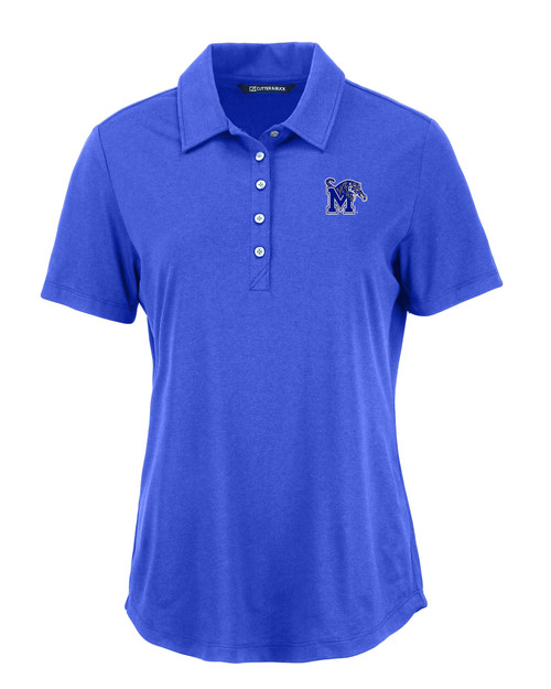 Memphis Tigers Cutter & Buck Coastline Epic Comfort Eco Recycled Womens Polo TBL_MANN_HG 1