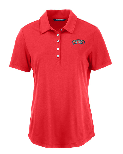 Delaware State Hornets Cutter & Buck Coastline Epic Comfort Eco Recycled Womens Polo RD_MANN_HG 1