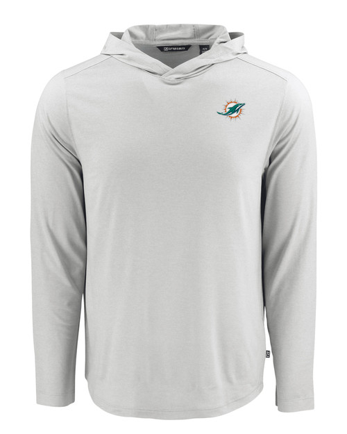 Miami Dolphins Cutter & Buck Coastline Epic Comfort Eco Recycled Mens Hooded Shirt CNC_MANN_HG 1