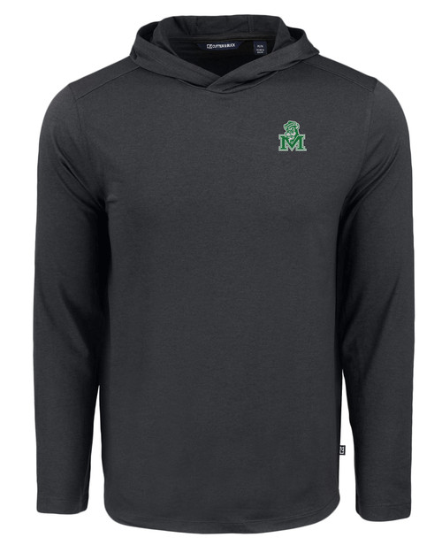 Marshall Thundering Herd College Vault Cutter & Buck Coastline Epic Comfort Eco Recycled Mens Hooded Shirt BL_MANN_HG 1