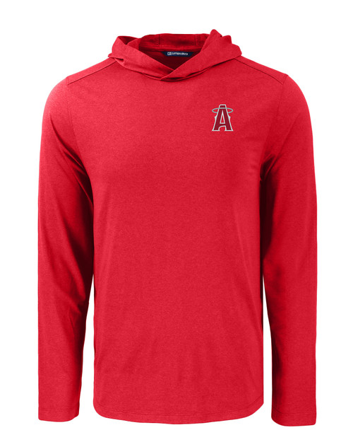 Los Angeles Angels City Connect Cutter & Buck Coastline Epic Comfort Eco Recycled Mens Hooded Shirt CDR_MANN_HG 1