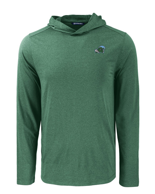 Tulane Green Wave Cutter & Buck Coastline Epic Comfort Eco Recycled Mens Hooded Shirt HT_MANN_HG 1