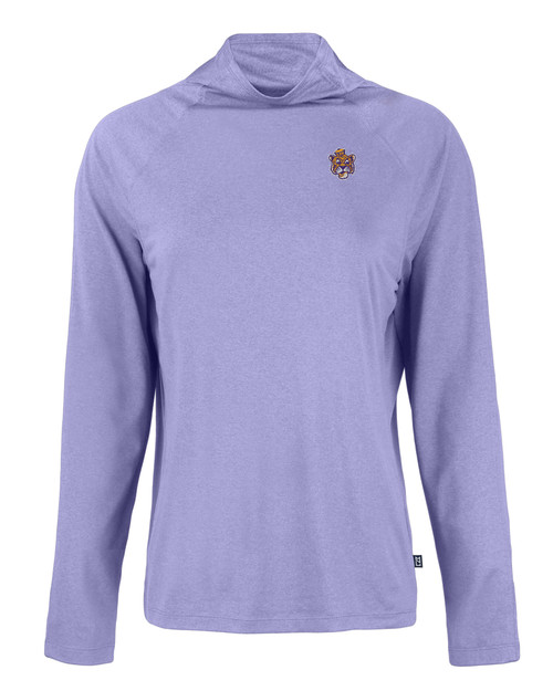 LSU Tigers College Vault Cutter & Buck Coastline Epic Comfort Eco Recycled Womens Funnel Neck HYC_MANN_HG 1