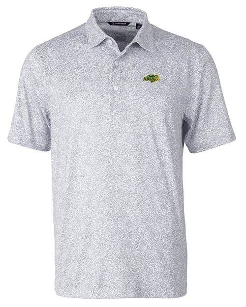 NDSU Bison Cutter & Buck Pike Constellation Print Stretch Mens Polo POL_MANN_HG 