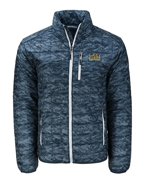 Drexel Dragons Cutter & Buck Rainier PrimaLoft® Mens Eco Insulated Full Zip Printed Puffer Jacket DN_MANN_HG 