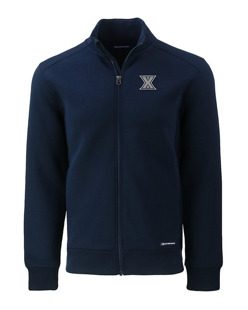Xavier Musketeers Cutter & Buck Roam Eco Recycled Full Zip Mens Big & Tall Jacket NVBU_MANN_HG 