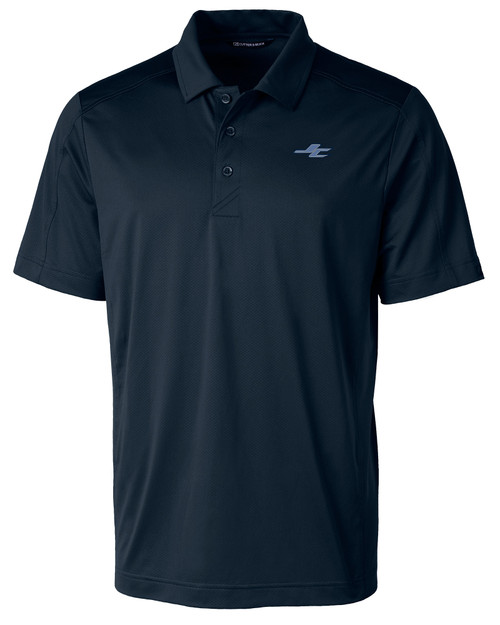 James Clemens High School Cutter & Buck Prospect Eco Textured Stretch Recycled Mens Short Sleeve Polo NVBU_MANN_HG 1