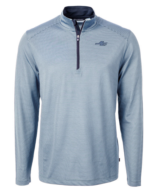 James Clemens High School Cutter & Buck Virtue Eco Pique Micro Stripe Recycled Mens Big & Tall Quarter Zip ALSNB_MANN_HG 1
