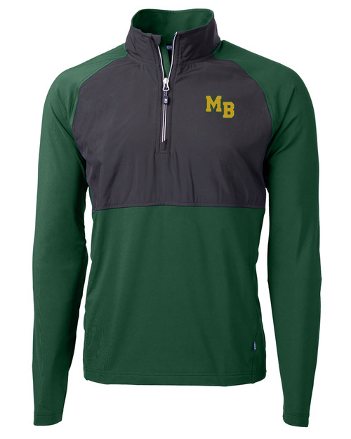 Mountain Brook High School Cutter & Buck Adapt Eco Knit Hybrid Recycled Mens Quarter Zip HTBL_MANN_HG 1