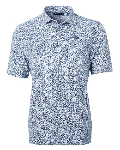 James Clemens High School Cutter & Buck Virtue Eco Pique Botanical Print Recycled Mens Polo NVBU_MANN_HG 1