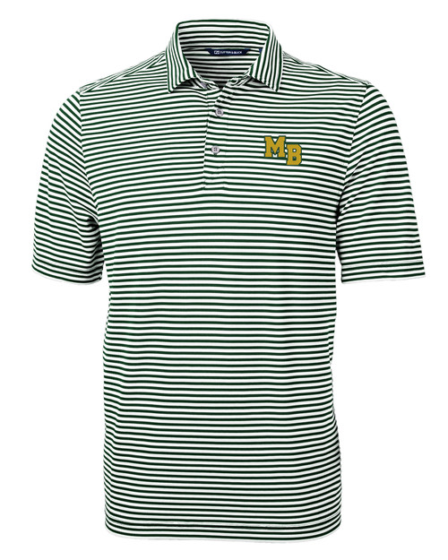 Mountain Brook High School Cutter & Buck Virtue Eco Pique Stripe Recycled Mens Polo HT_MANN_HG 1