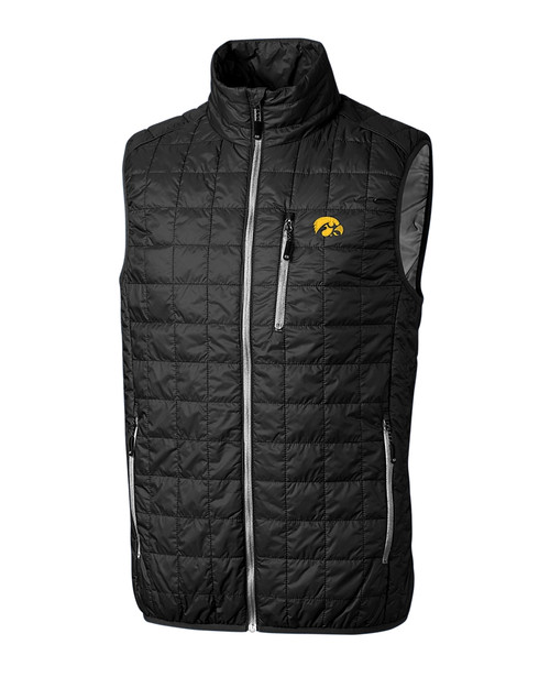 Iowa Hawkeyes Cutter & Buck Rainier PrimaLoft® Mens Big and Tall Eco Insulated Full Zip Puffer Vest BL_MANN_HG 