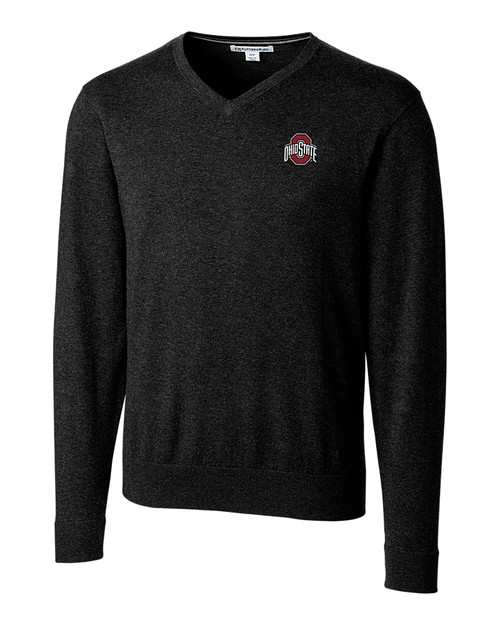 Ohio State Buckeyes - Cutter & Buck Lakemont Tri-Blend Mens Big and Tall V-Neck Pullover Sweater BL_MANN_HG 
