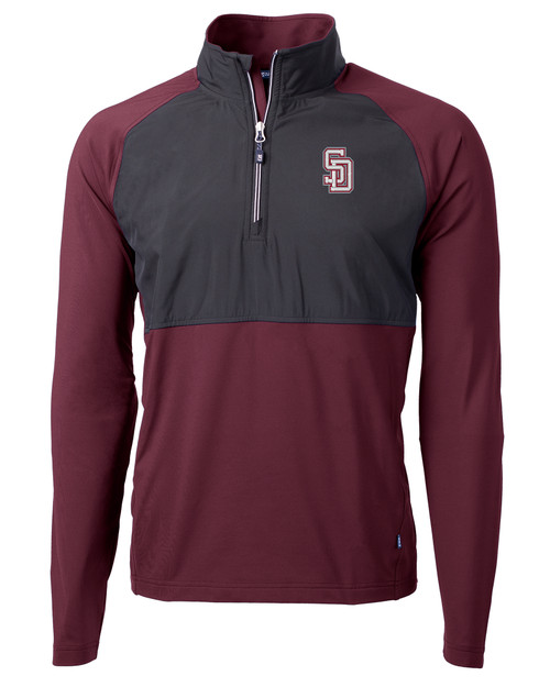 Marjory Stoneman Douglas High School Cutter & Buck Adapt Eco Knit Hybrid Recycled Mens Quarter Zip BDBL_MANN_HG 1
