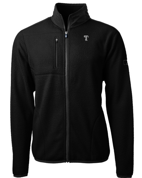 Texas Rangers Mono Cutter & Buck Cascade Eco Sherpa Mens Big & Tall Fleece Jacket BL_MANN_HG 1