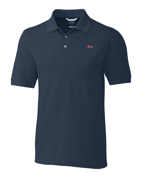 New York Jets Americana Cutter & Buck Advantage Tri-Blend Pique Mens Big and Tall Polo LYN_MANN_HG 1