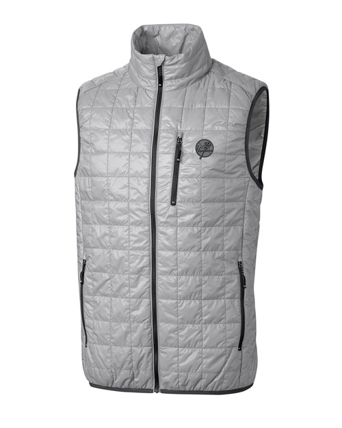 New York Yankees Mono Cutter & Buck Rainier PrimaLoft® Mens Eco Insulated Full Zip Puffer Vest POL_MANN_HG 1
