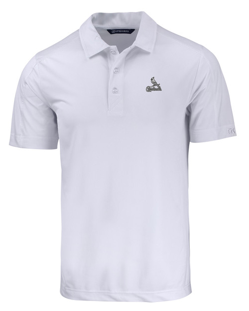 St. Louis Cardinals Mono Cutter & Buck Prospect Eco Textured Stretch Recycled Mens Big & Tall Polo WH_MANN_HG 1