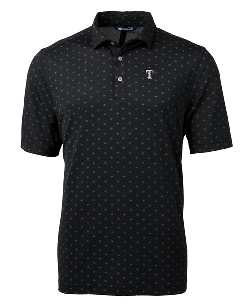 Texas Rangers Mono Cutter & Buck Virtue Eco Pique Tile Print Recycled Mens Polo BL_MANN_HG 1