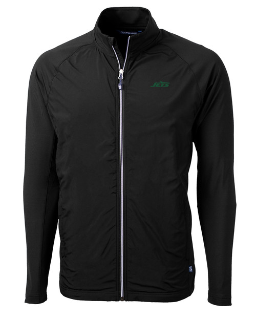 New York Jets Cutter & Buck Adapt Eco Knit Hybrid Recycled Mens Big & Tall Full Zip Jacket BL_MANN_HG 1