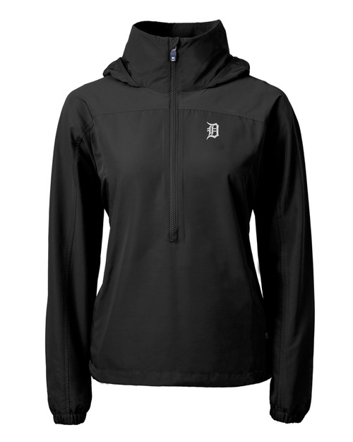 Detroit Tigers Mono Cutter & Buck Charter Eco Recycled Womens Anorak Jacket BL_MANN_HG 1